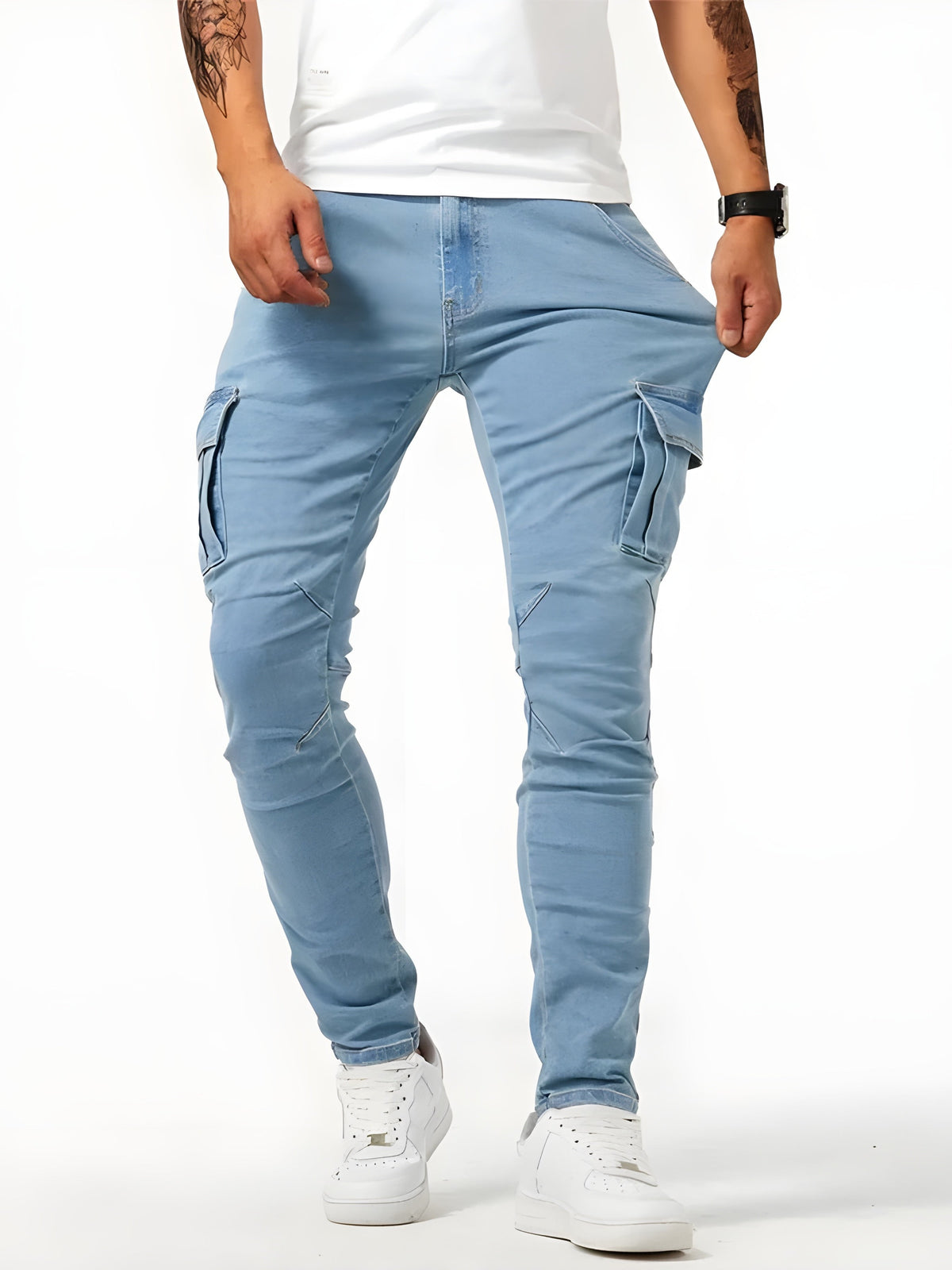 Denim Cargo Pants for Men
