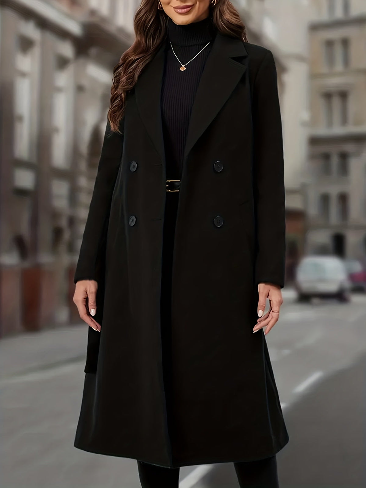Tailored Double Breasted Coat for Women