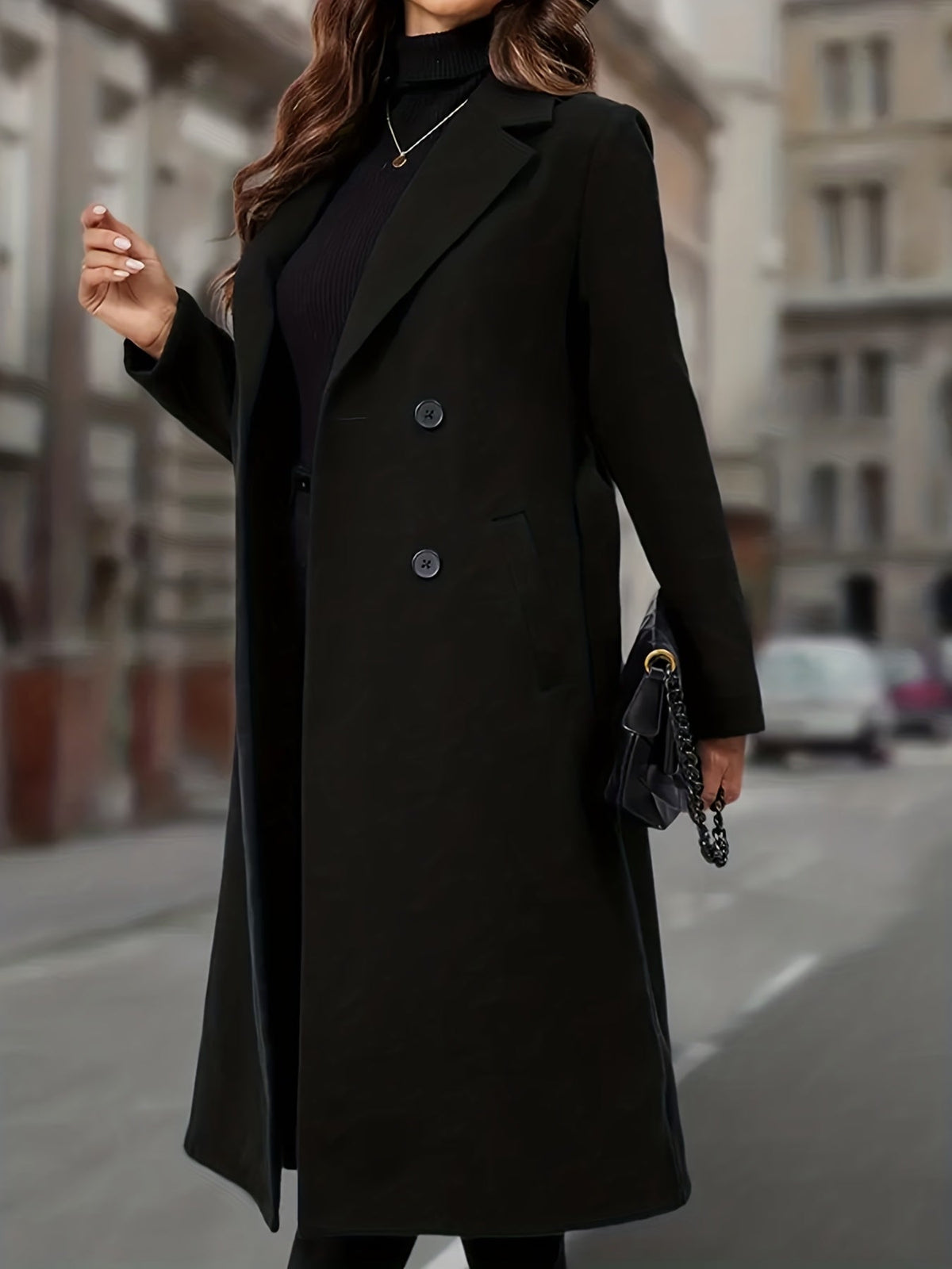 Tailored Double Breasted Coat for Women