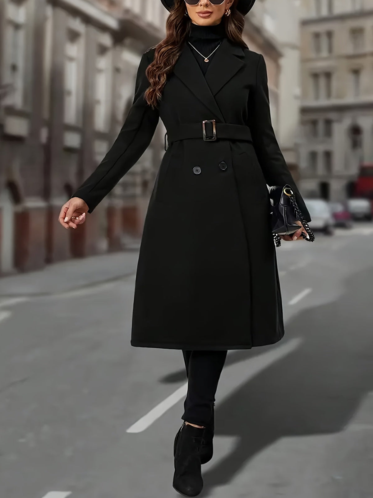 Tailored Double Breasted Coat for Women