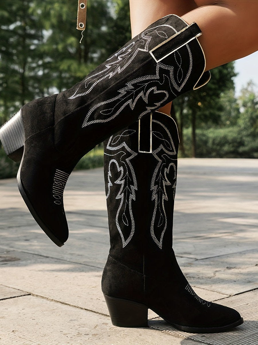Embroidered Western Boots for Women