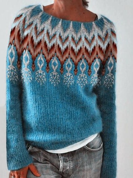 Fair Isle Sweatshirt for Women