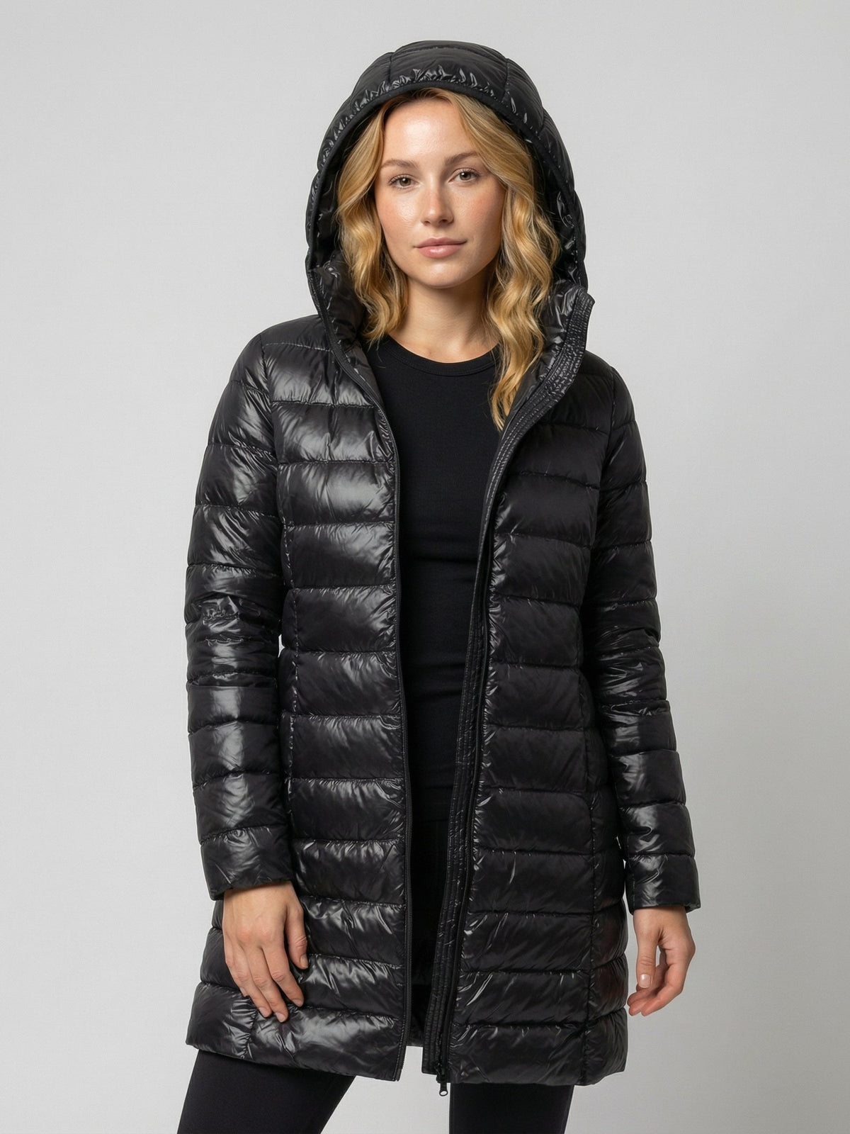 Hooded Down Jacket for Women