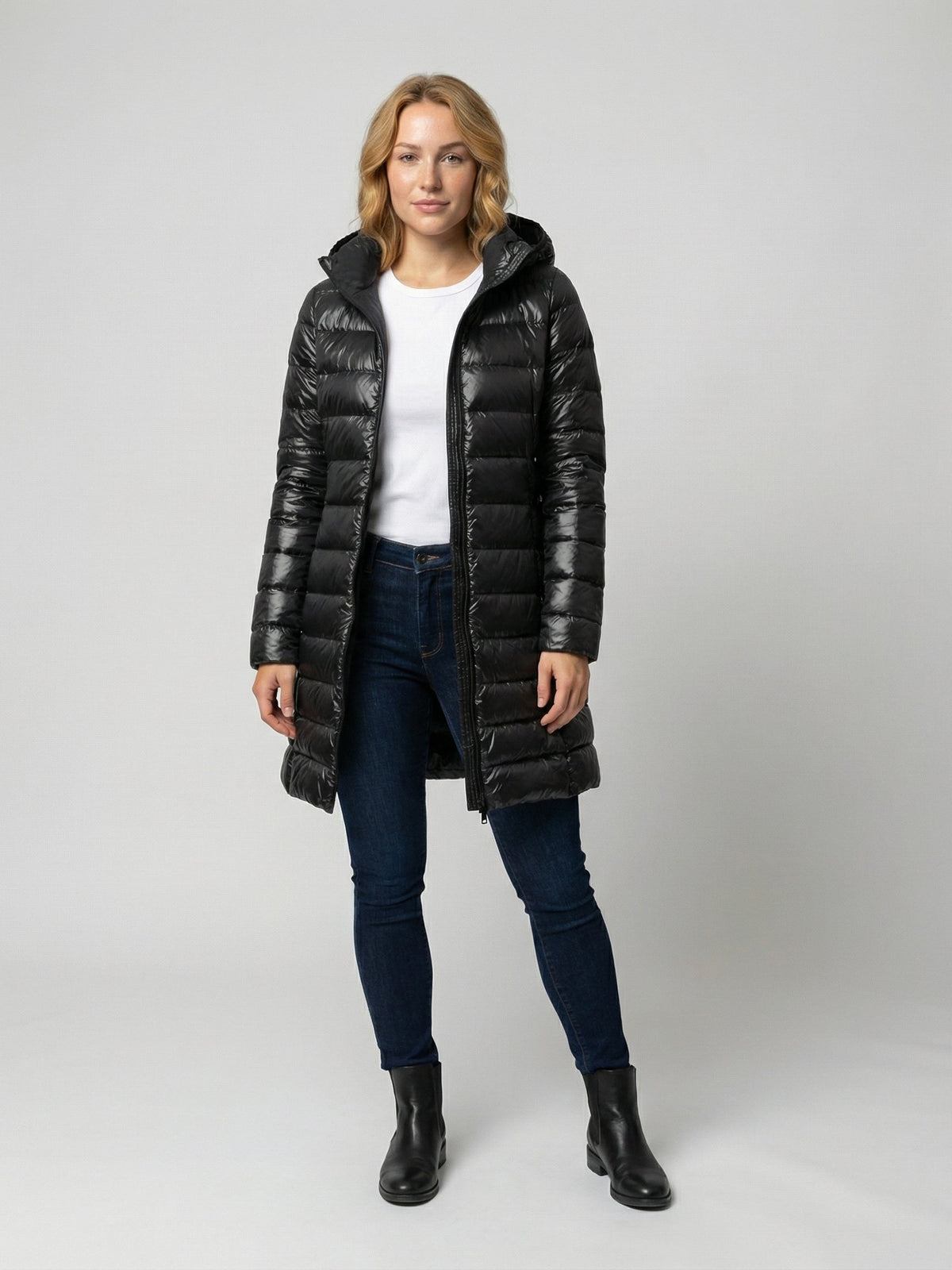 Hooded Down Jacket for Women