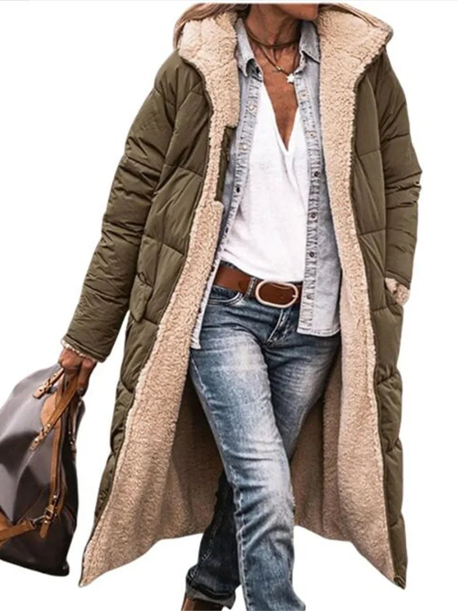 Hooded Quilted Coat for Women
