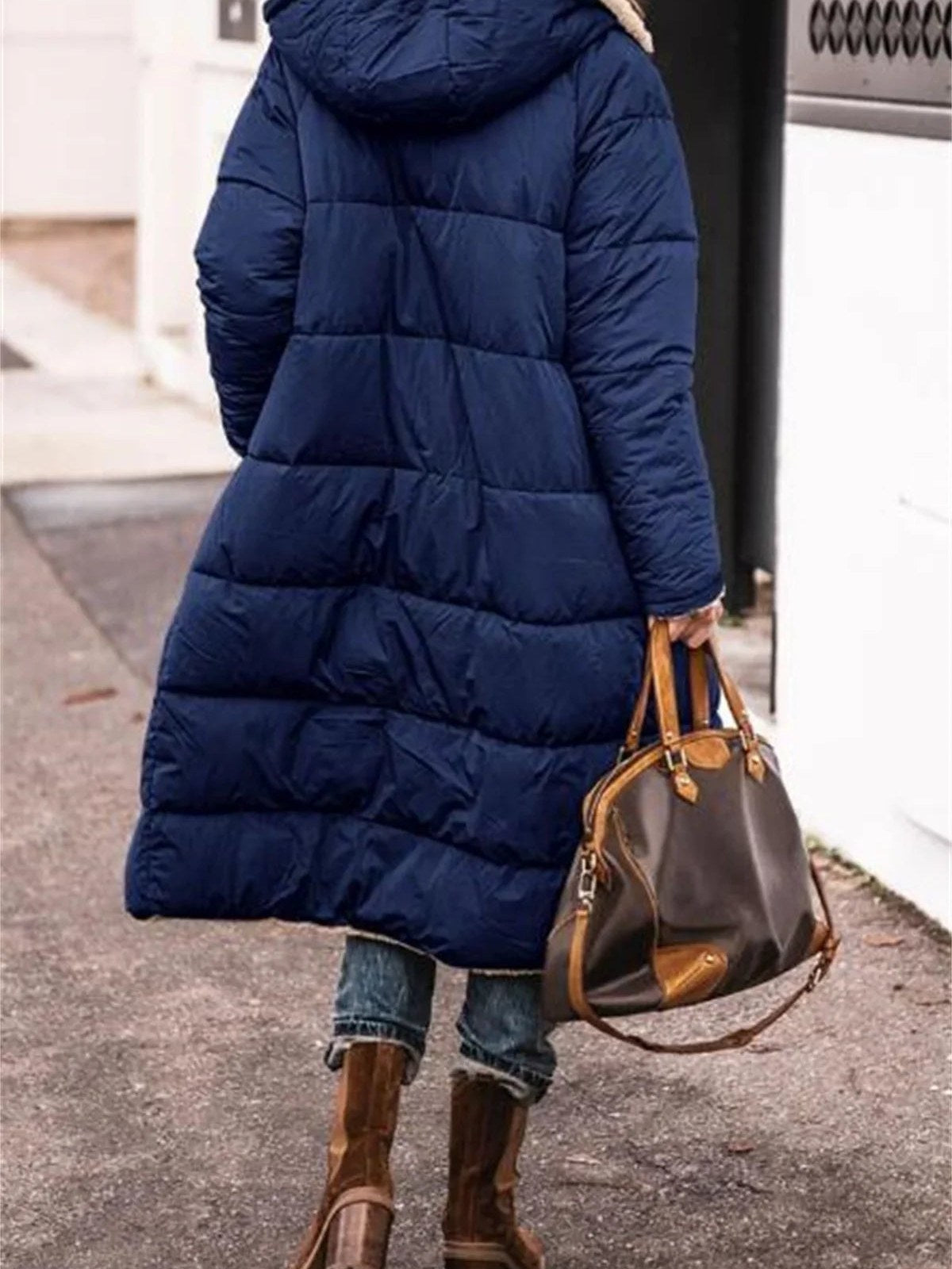 Hooded Quilted Coat for Women