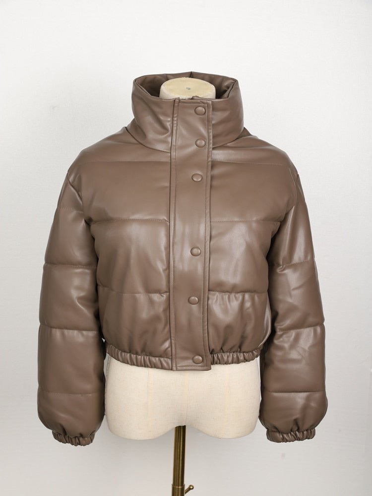 Leather Quilted Jacket for Women