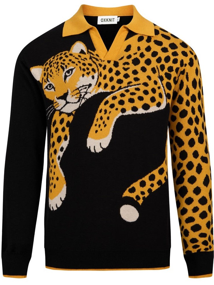 Jacquard Knit Polo for Men