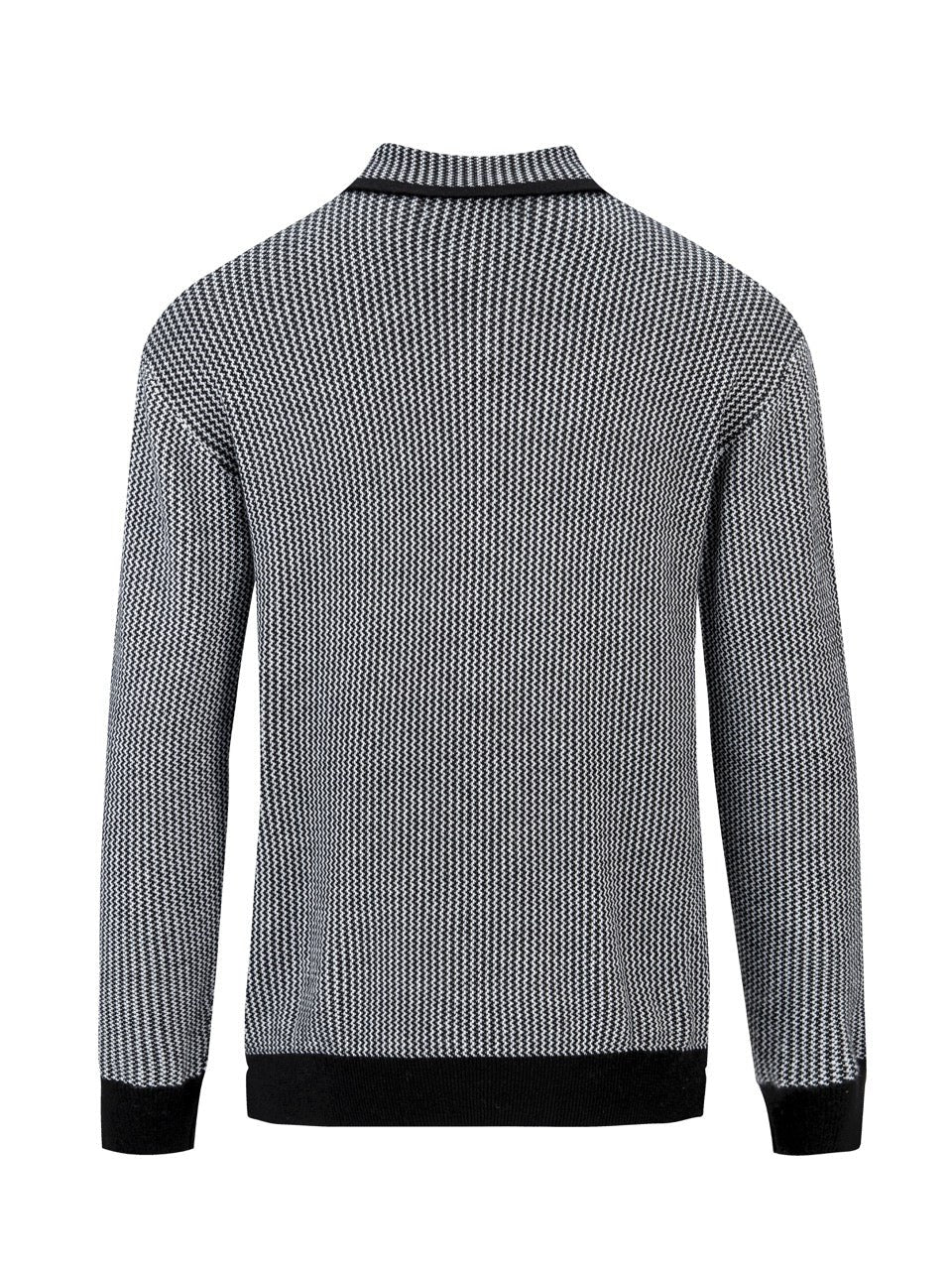 Knit Polo Cardigan for Men