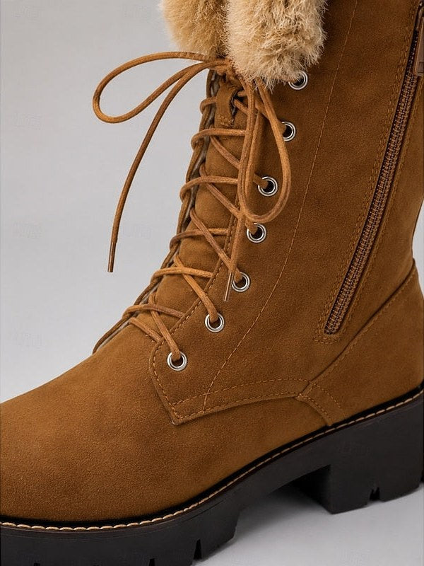 Lace Up Knee High Boots for Women