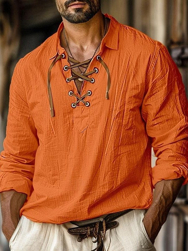 Lace Up Shirt for Men