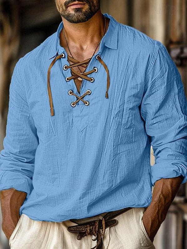Lace Up Shirt for Men