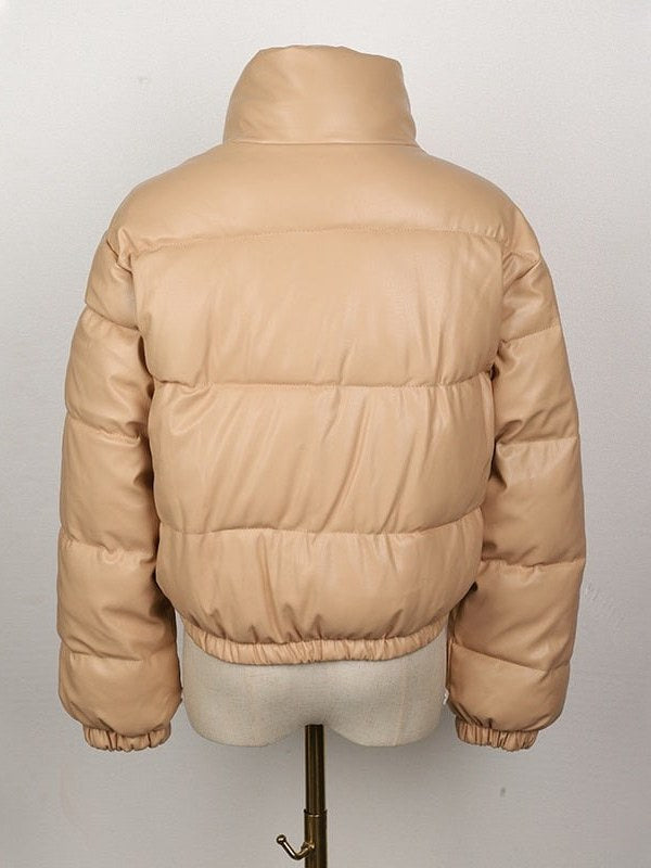 Leather Quilted Jacket for Women