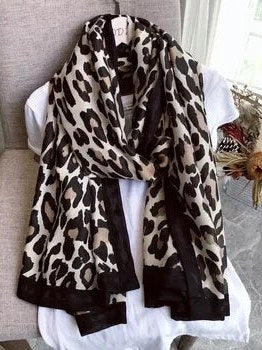 Leopard Print Shawl for Women