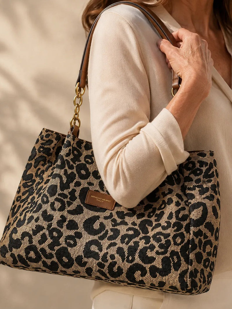 Leopard Print Tote Bag for Women