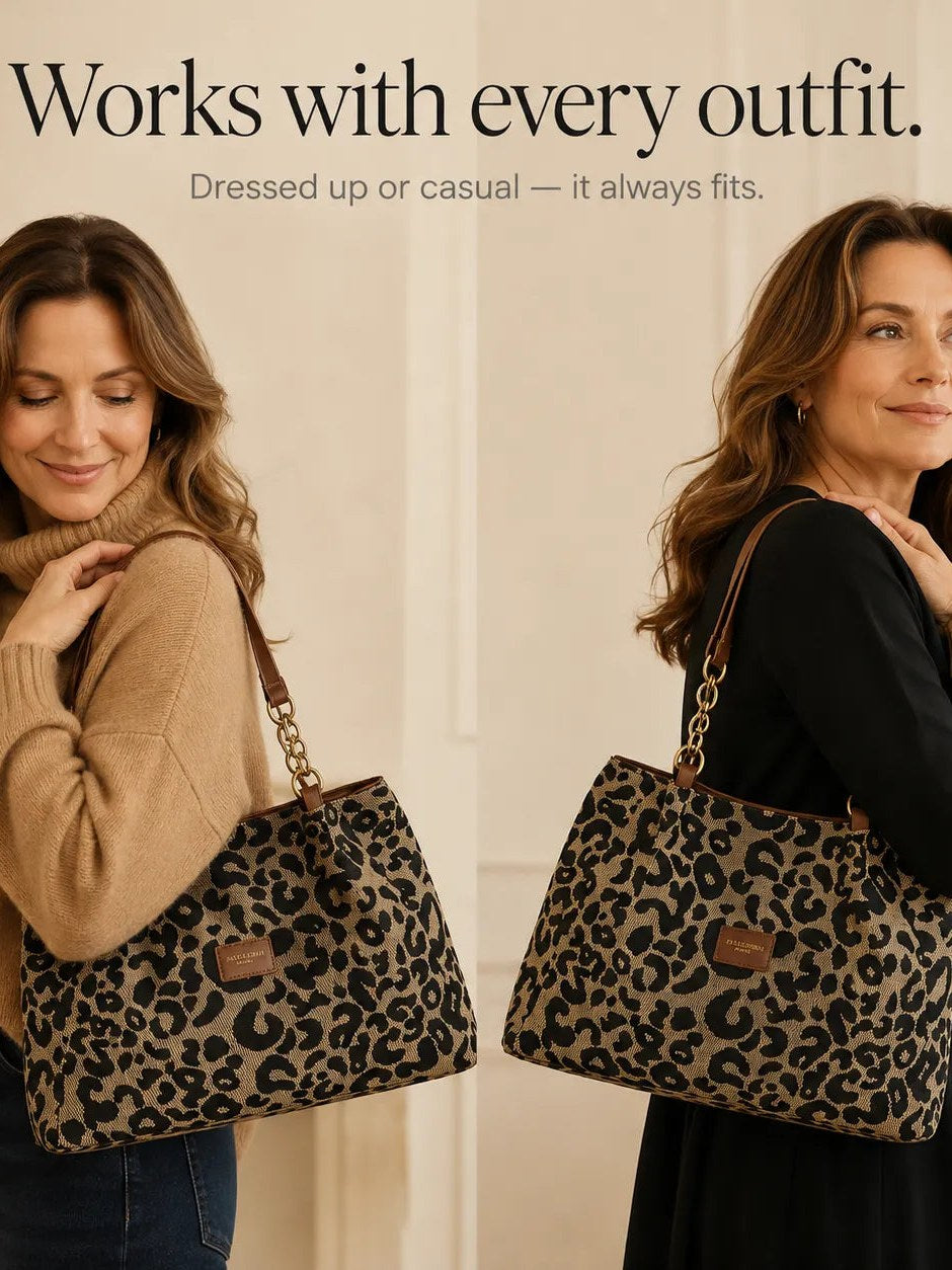 Leopard Print Tote Bag for Women