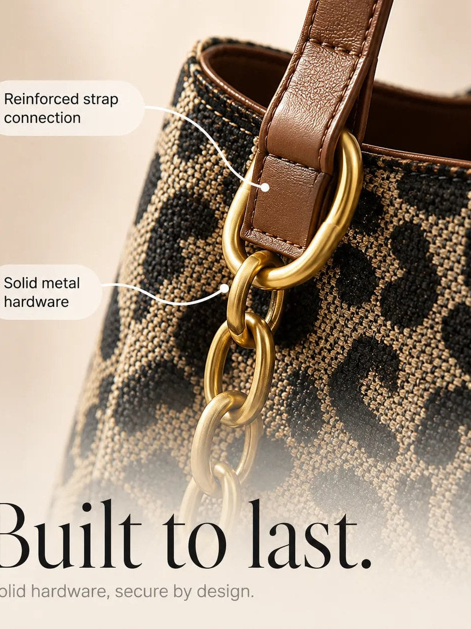 Leopard Print Tote Bag for Women