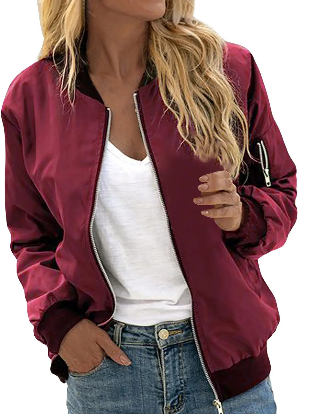 Lightweight Bomber Jacket for Women