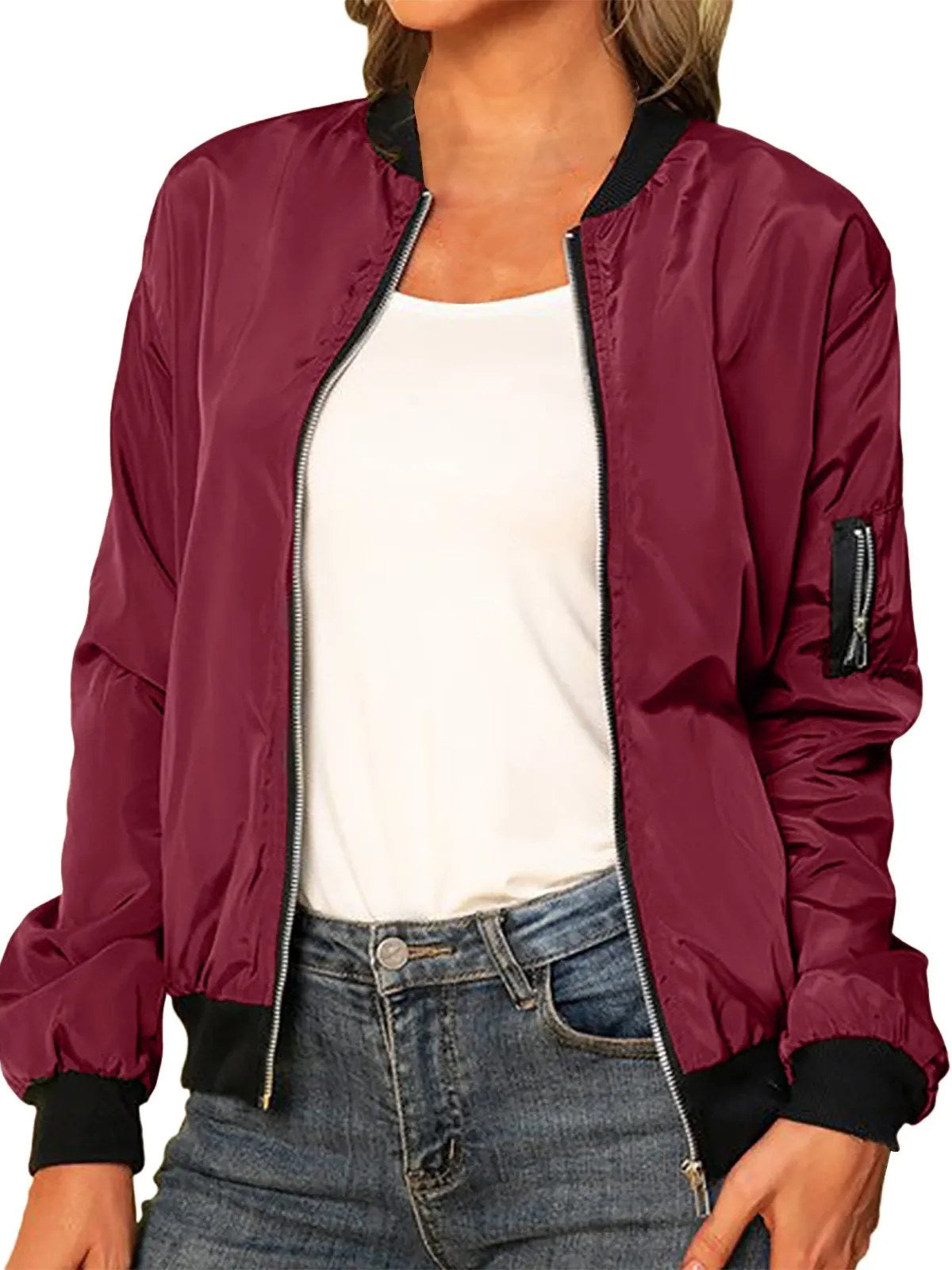 Lightweight Bomber Jacket for Women