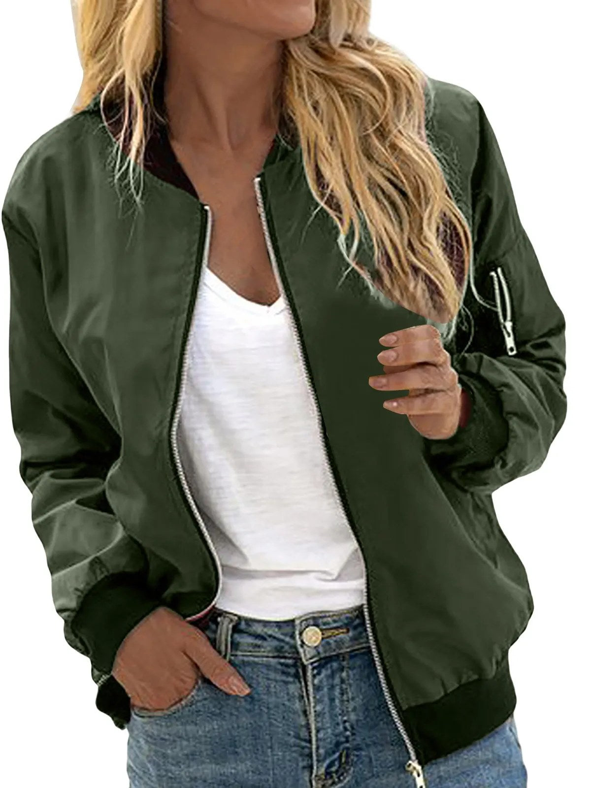 Lightweight Bomber Jacket for Women