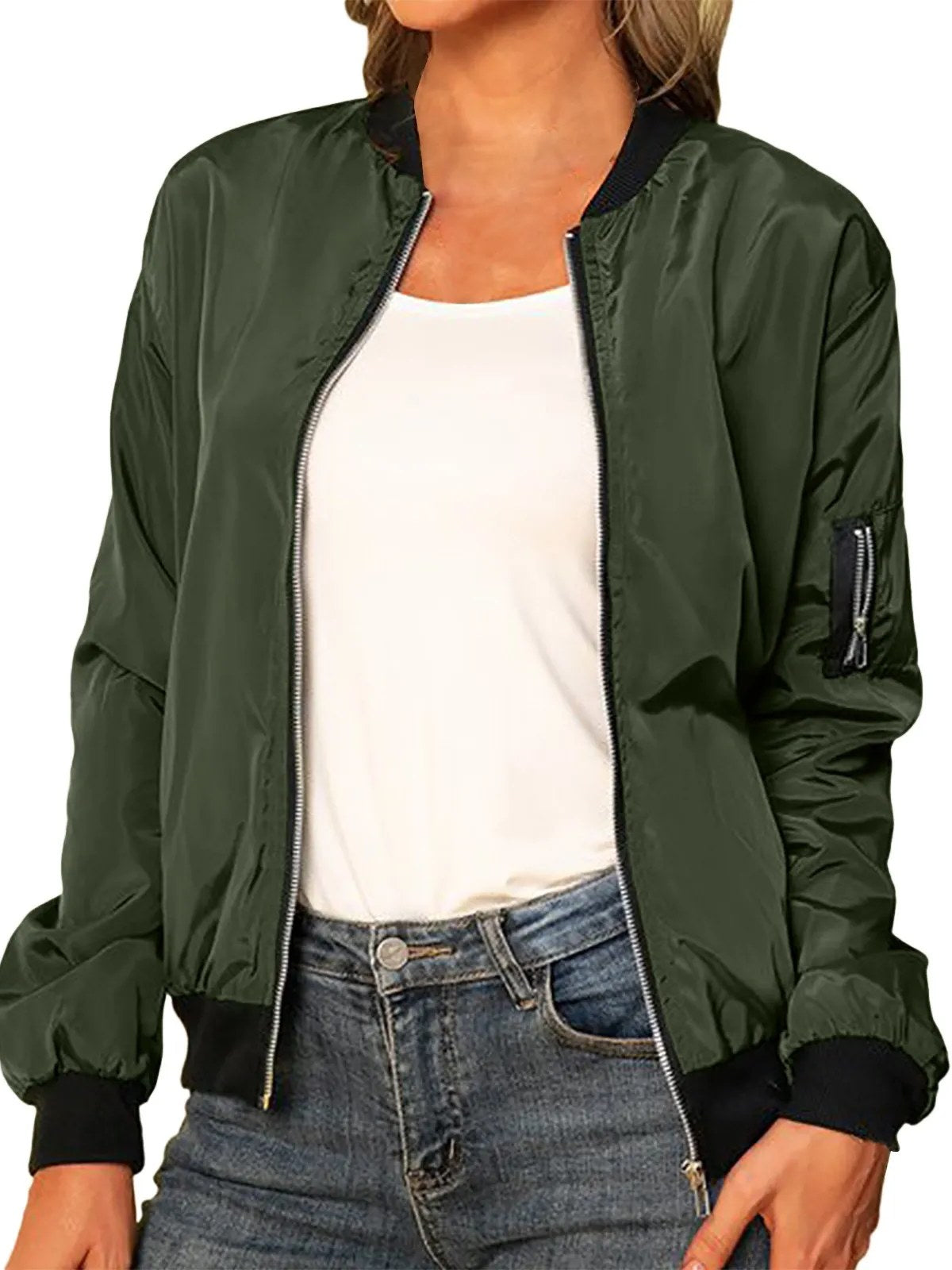 Lightweight Bomber Jacket for Women