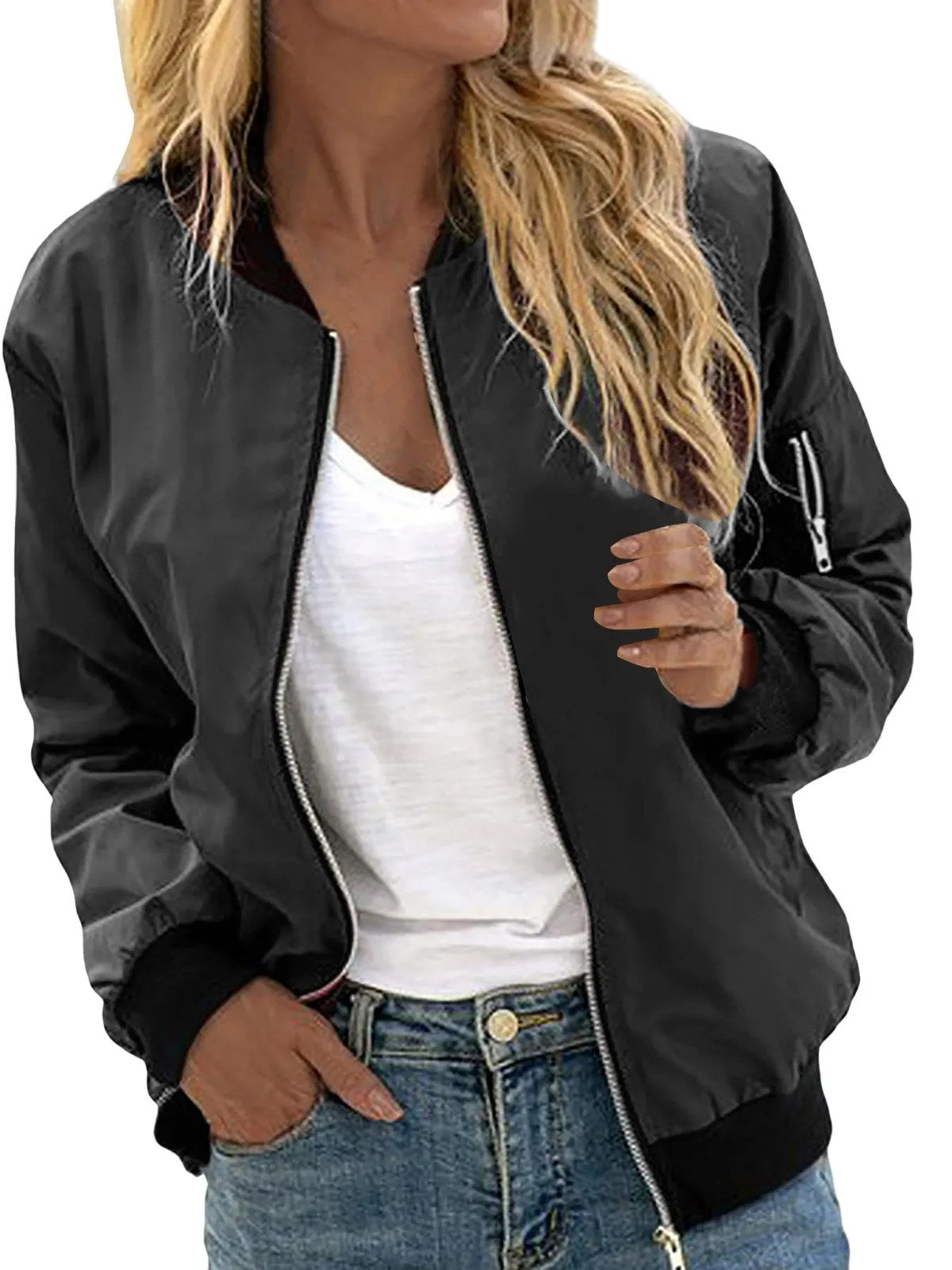 Lightweight Bomber Jacket for Women