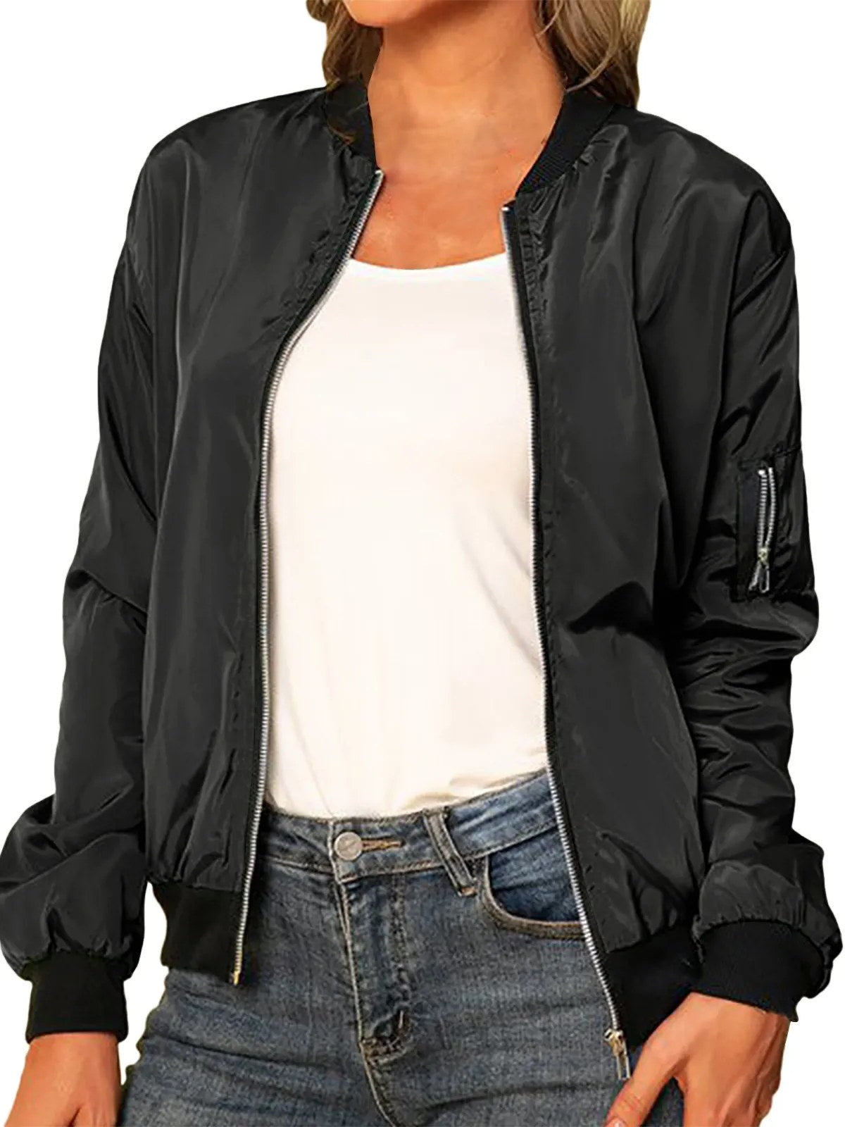 Lightweight Bomber Jacket for Women