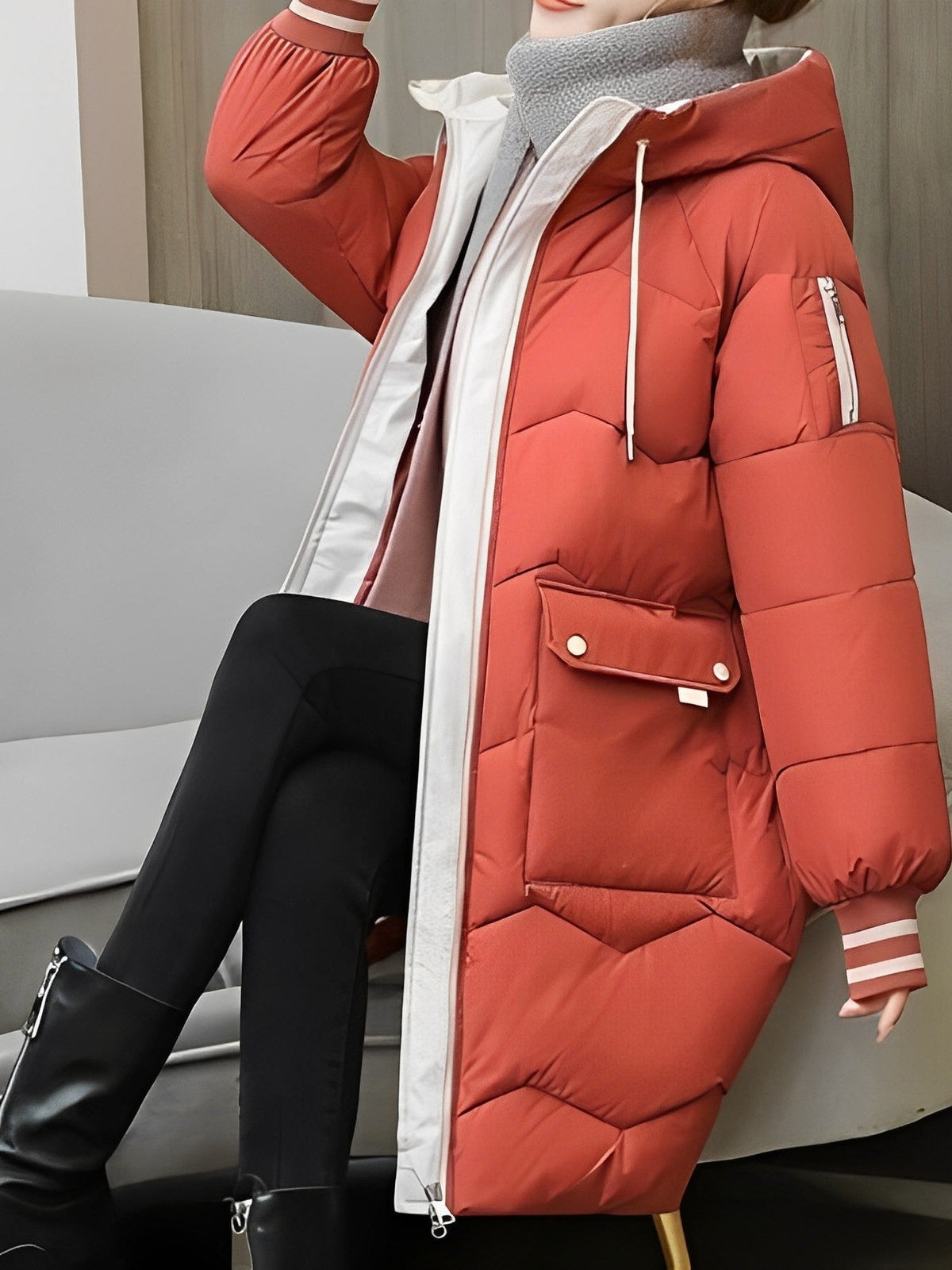 Long Padded Coat for Women