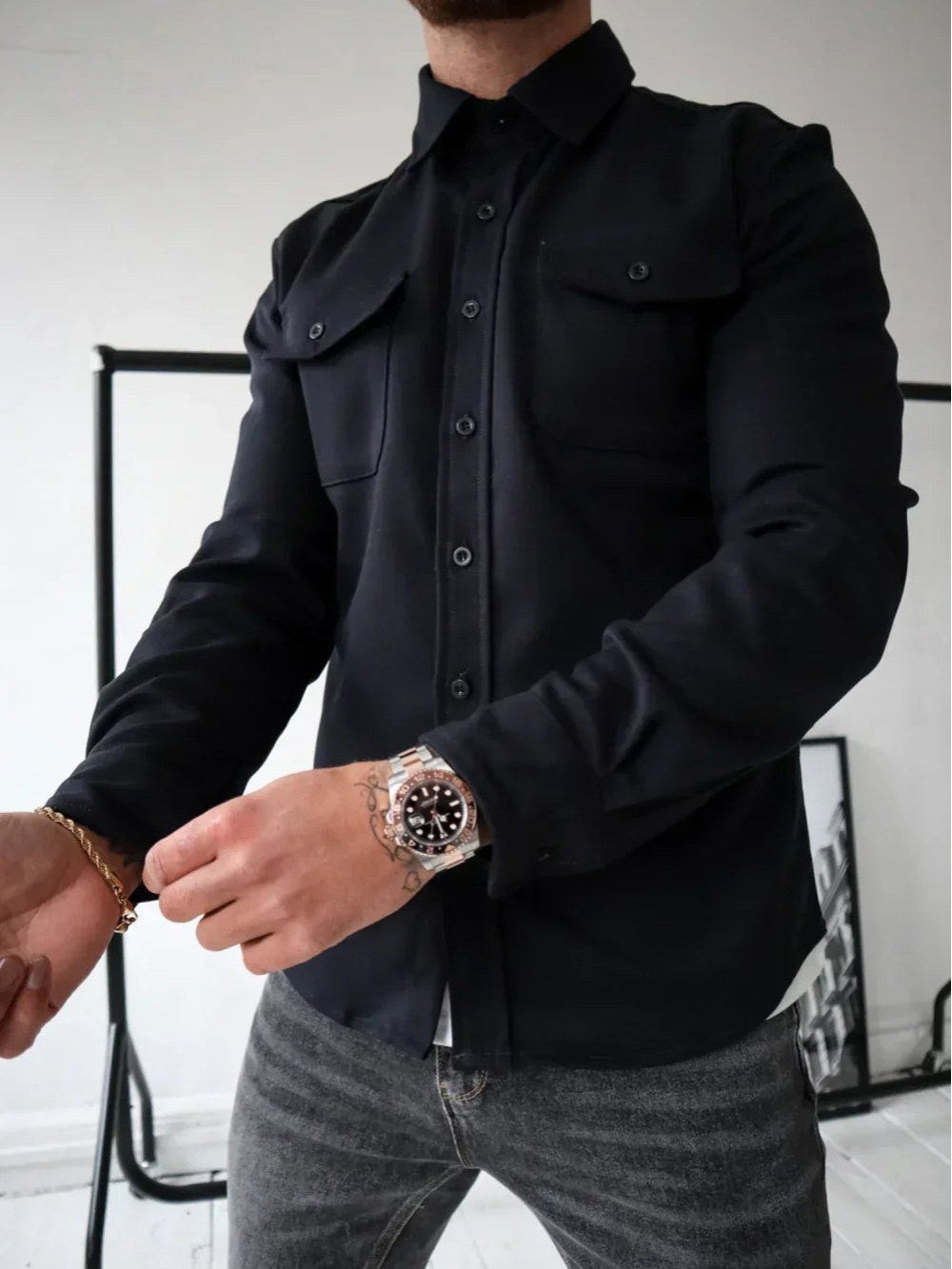 Long Sleeve Shirt Jacket for Men