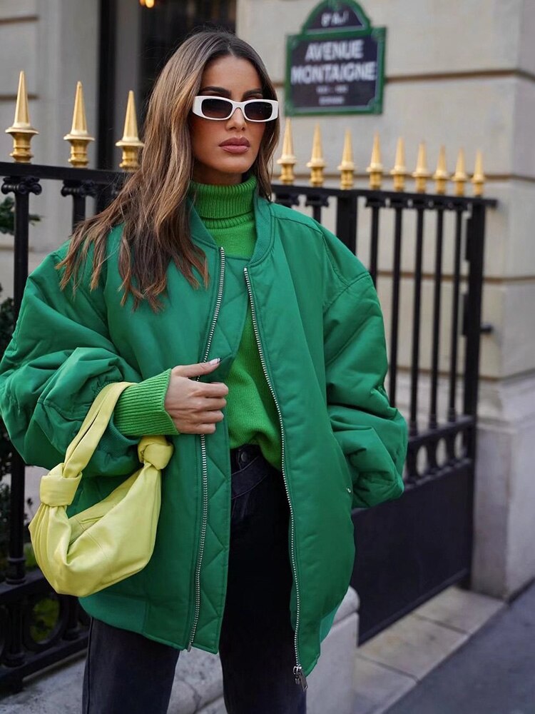 Oversized Bomber Jacket for Women
