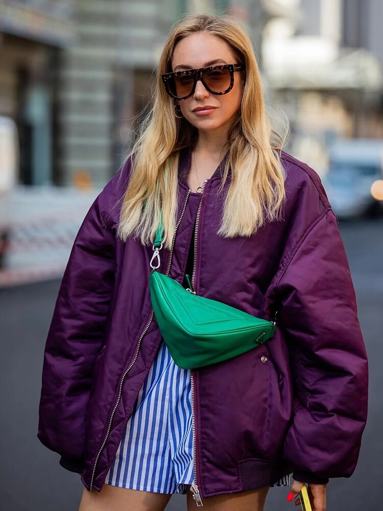 Oversized Bomber Jacket for Women