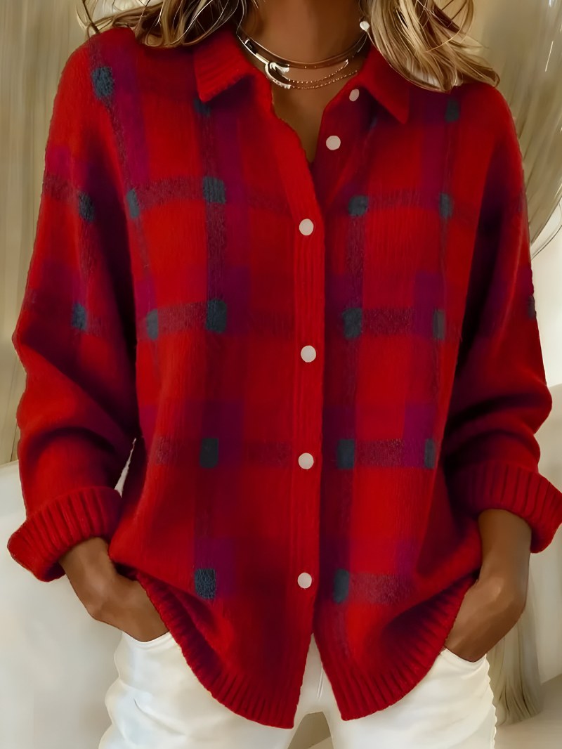Plaid Cardigan for Women
