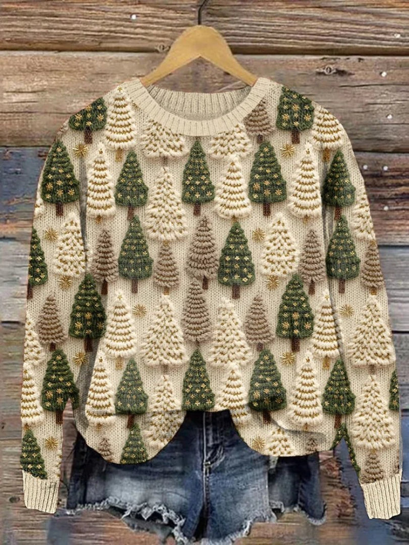 Printed Christmas Sweater for Women