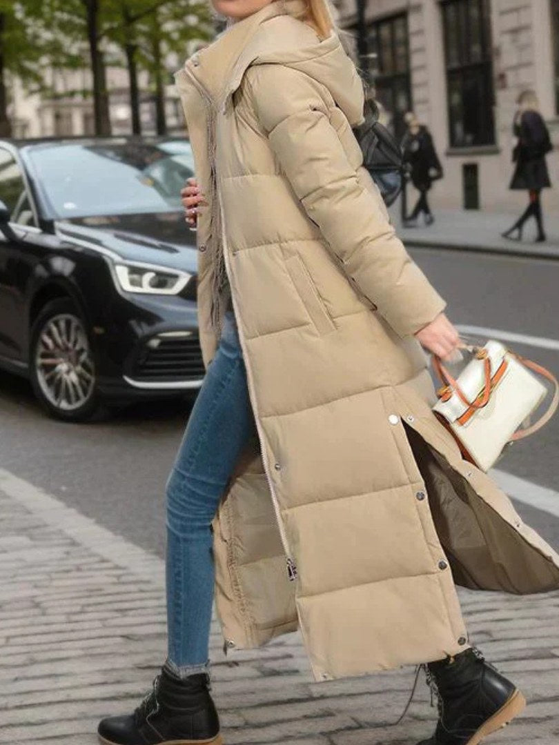Quilted Long Coat for Women