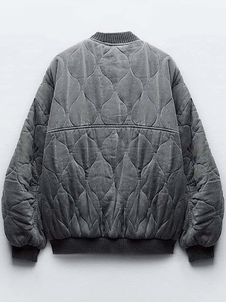 Relaxed Fit Bomber Jacket for Women
