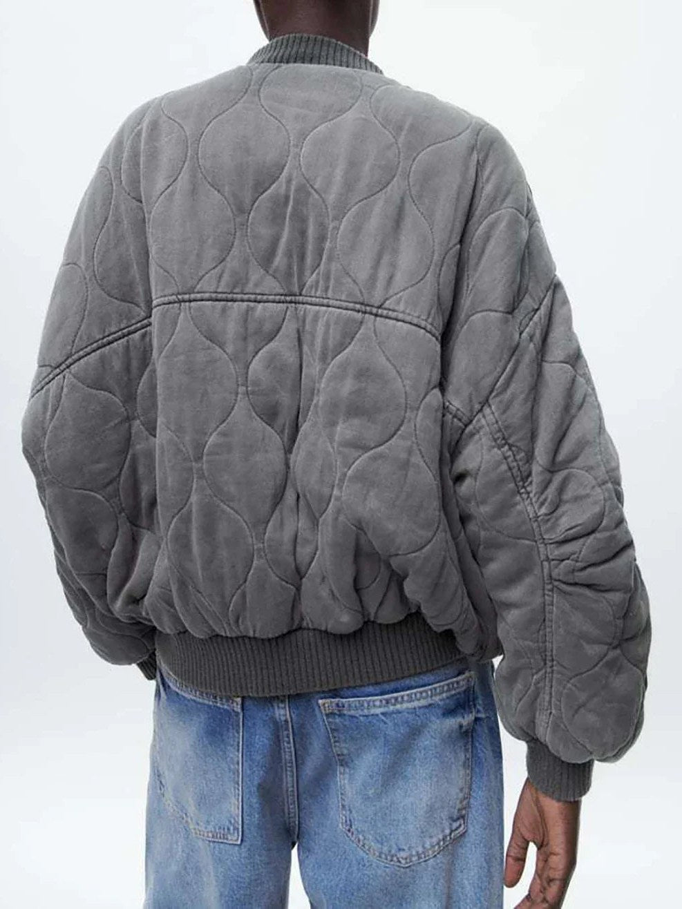 Relaxed Fit Bomber Jacket for Women