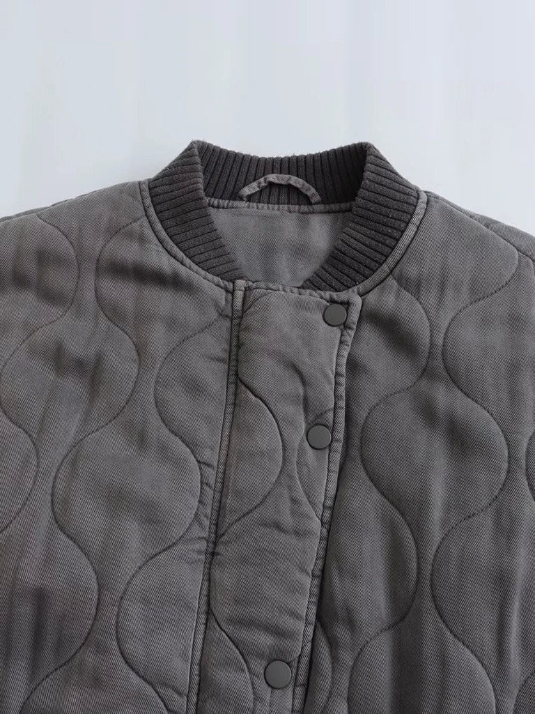 Relaxed Fit Bomber Jacket for Women