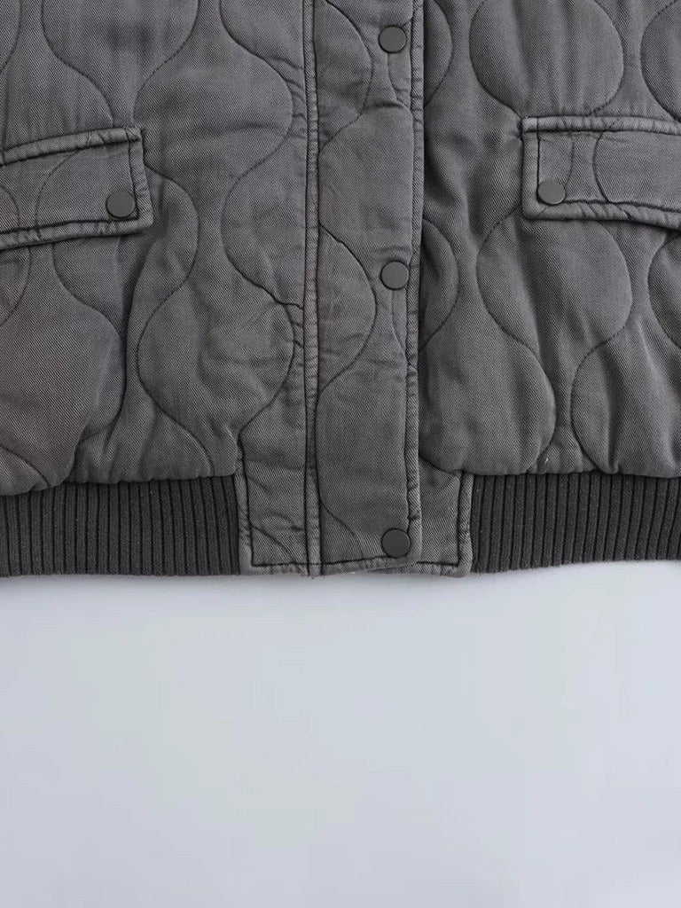 Relaxed Fit Bomber Jacket for Women