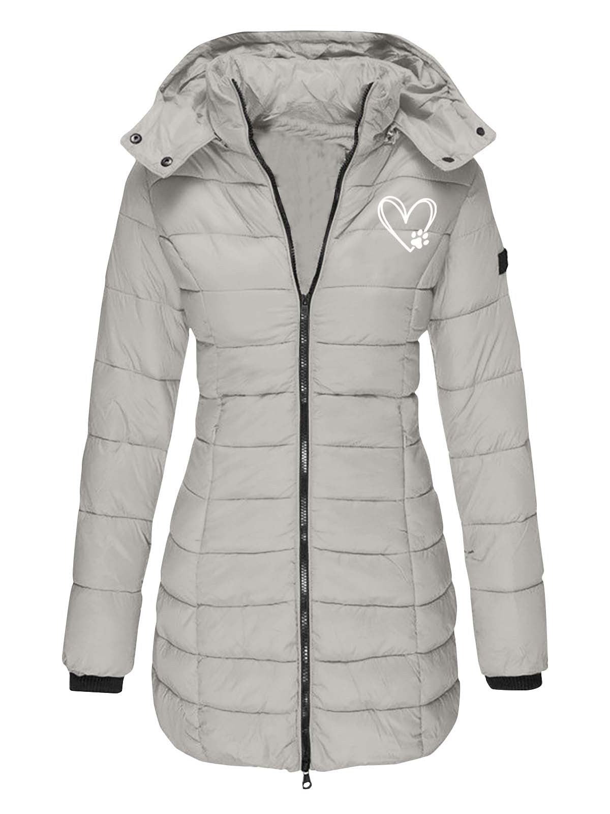 Removable Hood Puffer Jacket for Women