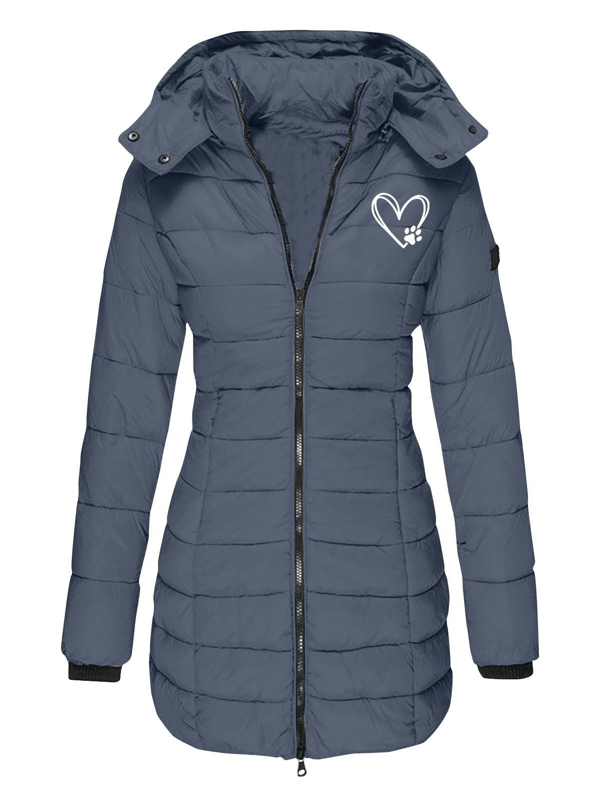 Removable Hood Puffer Jacket for Women