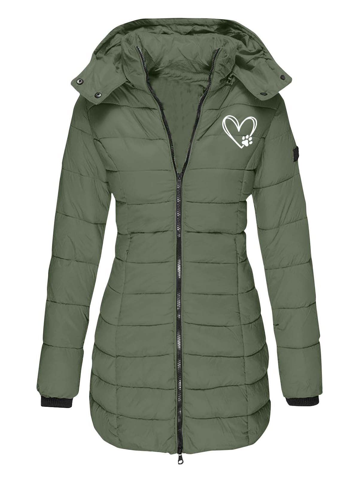 Removable Hood Puffer Jacket for Women