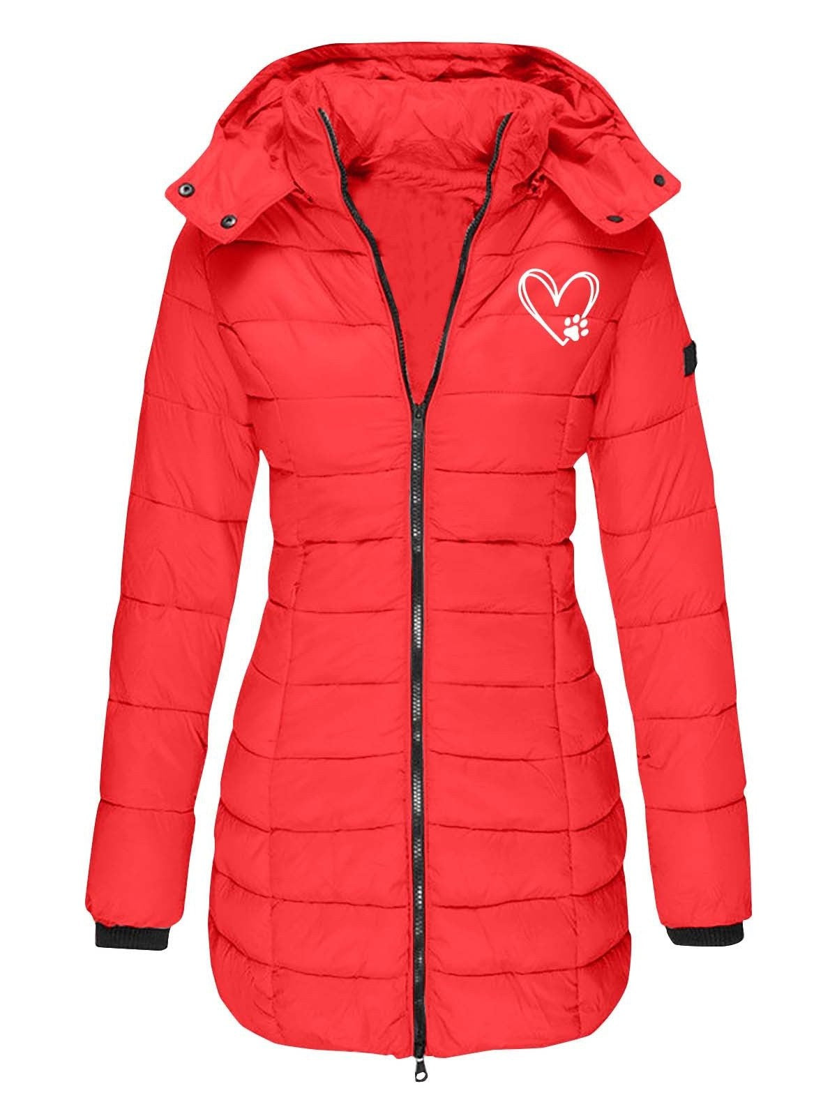 Removable Hood Puffer Jacket for Women