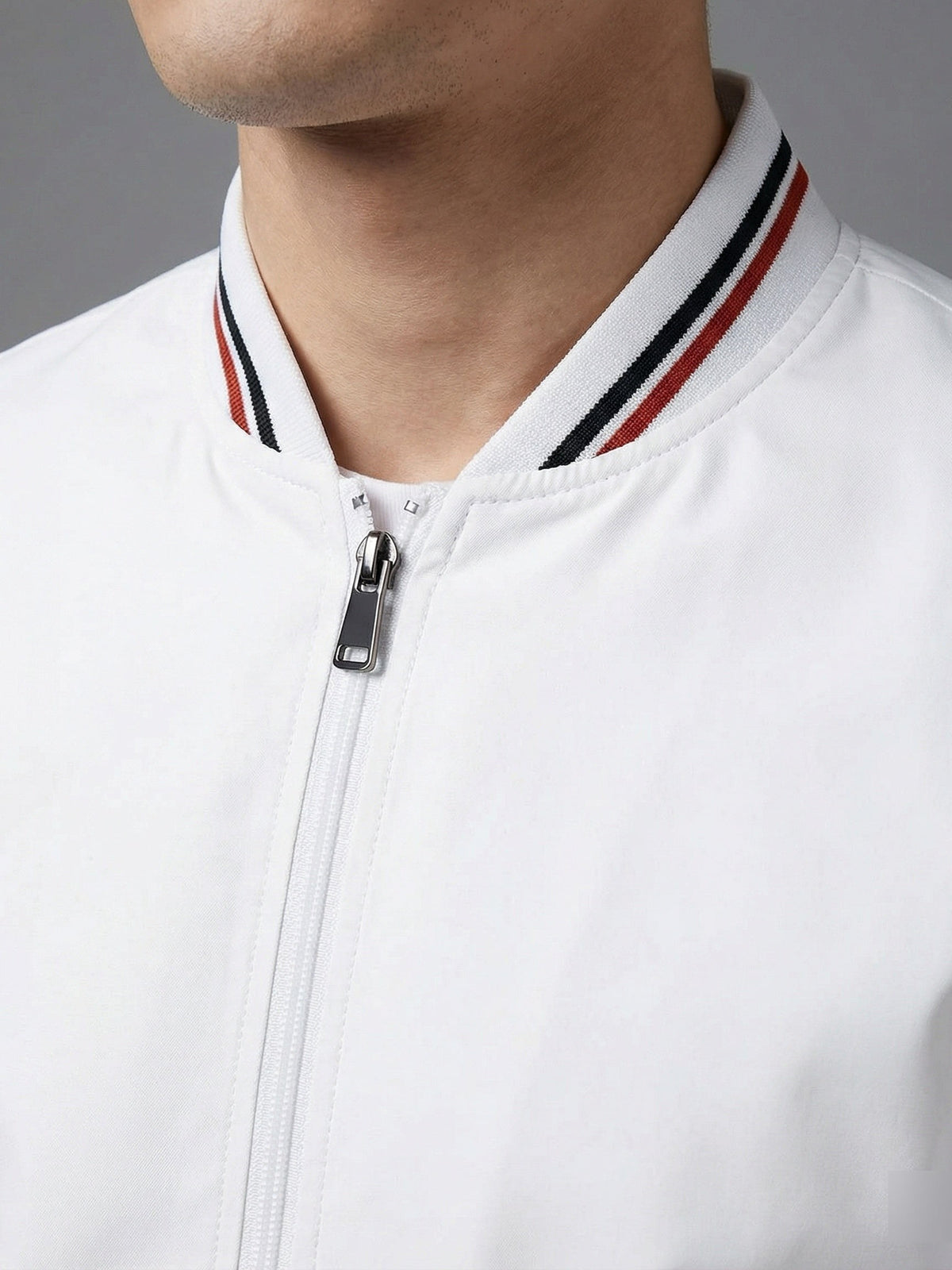 Ribbed Collar Jacket for Men