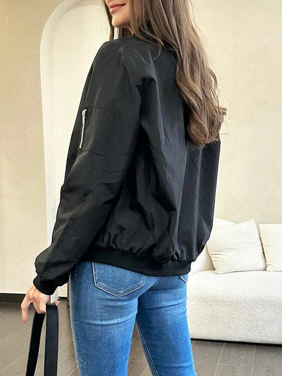 Satin Bomber Jacket for Women