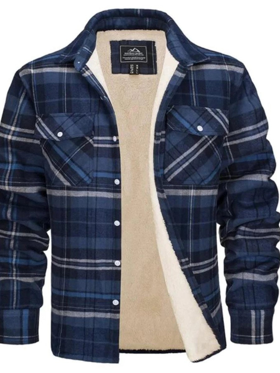 Sherpa Lined Shirt Jacket for Men