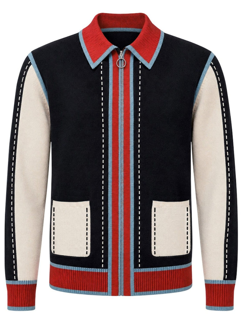 Sporty Polo Cardigan for Men
