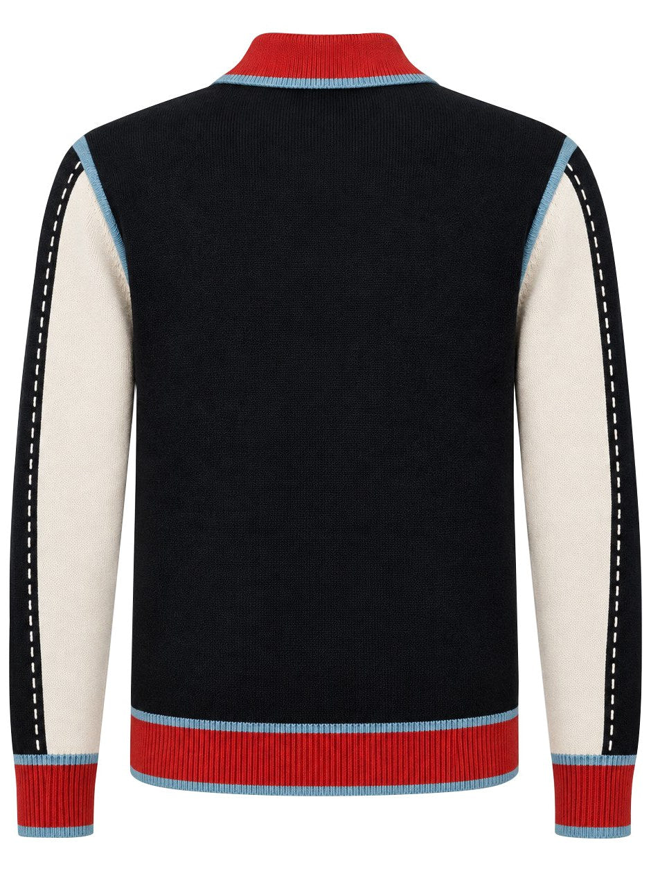 Sporty Polo Cardigan for Men