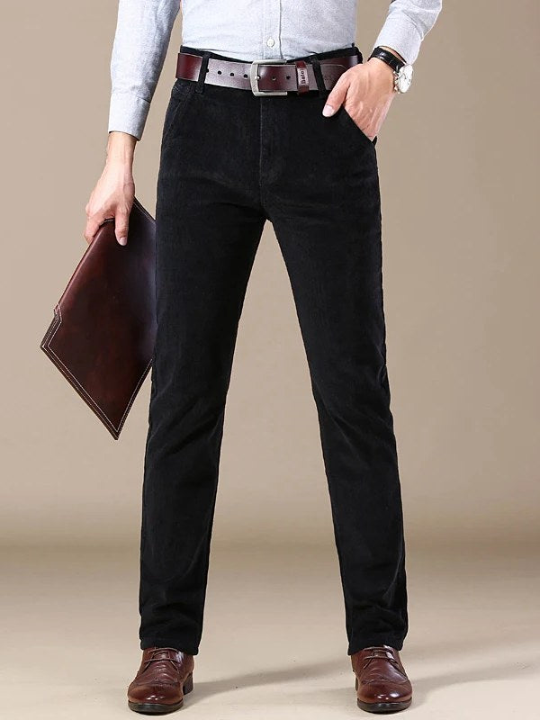 Straight Leg Corduroy Pants for Men