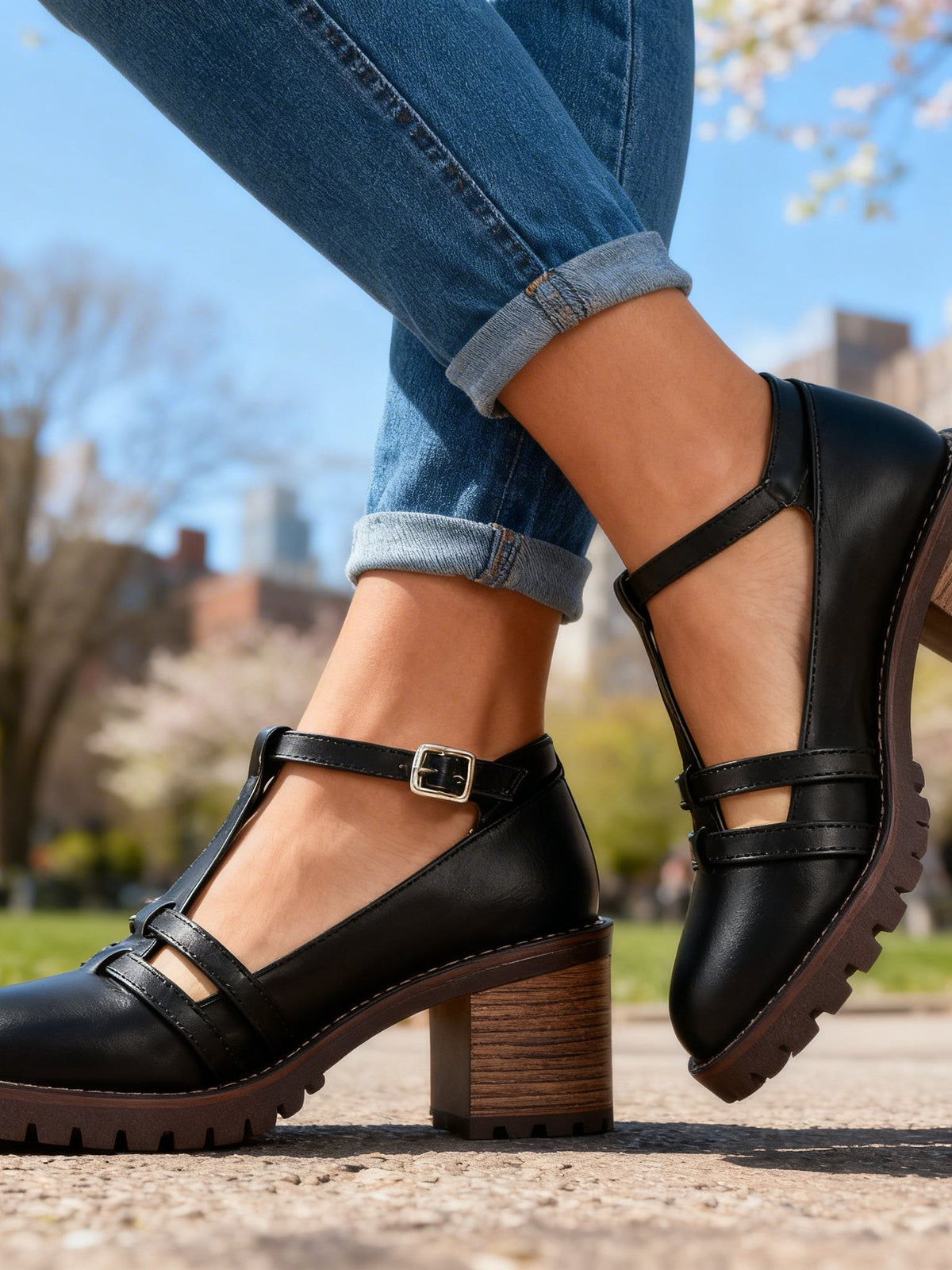 T-Strap Loafers for Women