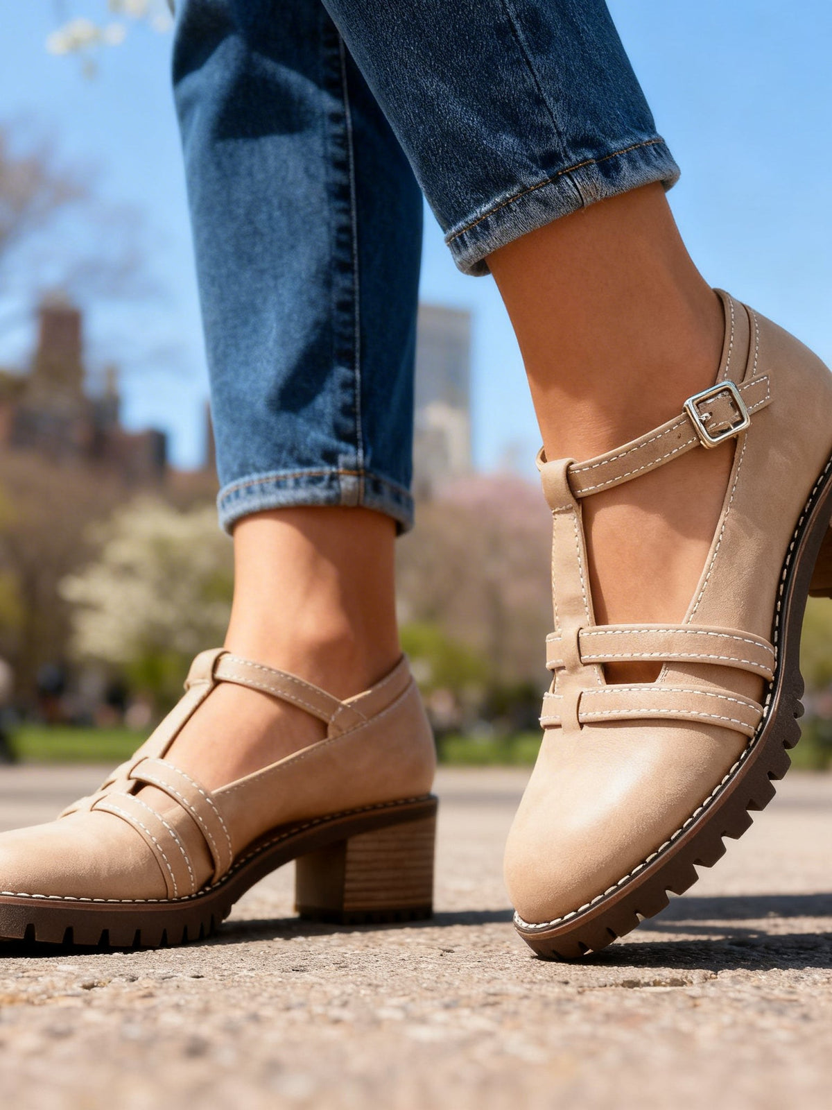 T-Strap Loafers for Women